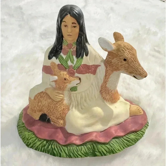 Vintage Native American Deer Animal Statue Figurine 1992 - Picture 1 of 10